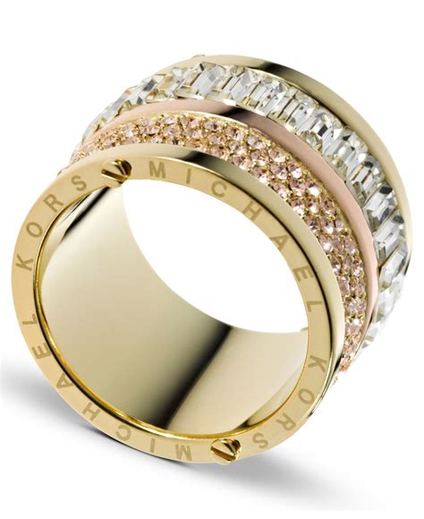 michael kors gold tone barrel ring|Michael Kors Gold.